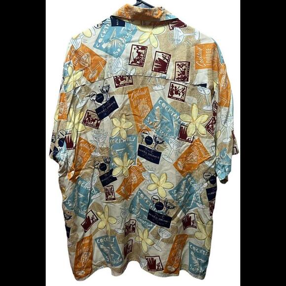 Munsingwear Shirt Mens Large‎ Tropical Print Button Down Short Sleeve Cocktail - Picture 2 of 5